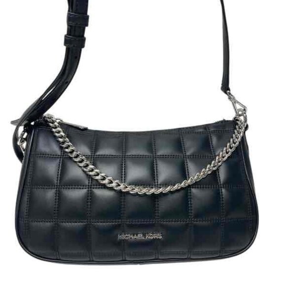 Michael Kors Carmela Medium Black Crossbody Bag - Picture 5 of 11